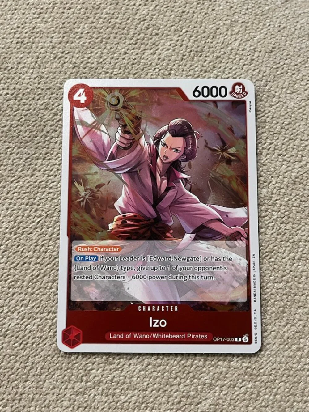 Izo 003 - The World's Strongest Warriors (OP17) One Piece Card